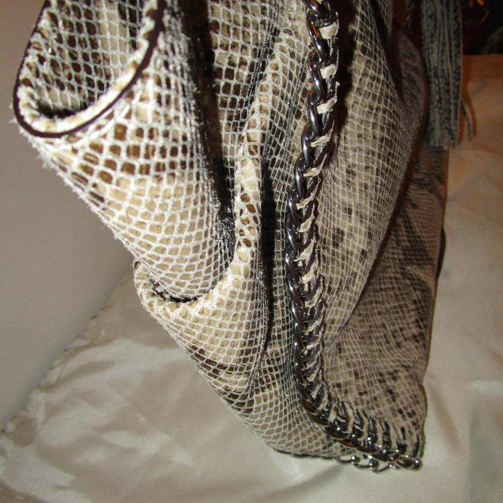 Michael Kors Chelsea Python-Embossed Shoulder Tote - image 6